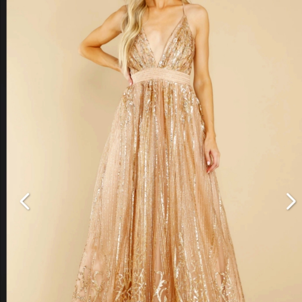 Baltic Born gold goddess dress new with tags